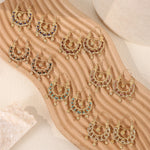 Boucles d'oreilles Savoyardes traditionnelles dorées avec petit Niglo incrusté - Bijou emblématique femme Gitane