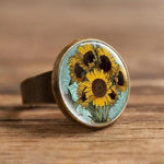Bague Bohemania Tournesols - La Boutique Gitane bijoux accessoires gitan gipsy boheme manouche