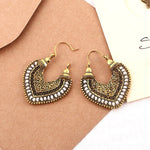 Boucles d'Oreilles Bohêmes Blanc - La Boutique Gitane bijoux accessoires gitan gipsy boheme manouche