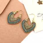 Boucles d'Oreilles Bohêmes Bleu - La Boutique Gitane bijoux accessoires gitan gipsy boheme manouche