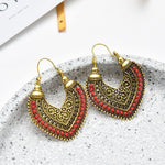 Boucles d'Oreilles Bohêmes Rouge - La Boutique Gitane bijoux accessoires gitan gipsy boheme manouche