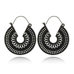 Boucles d'Oreilles Circles Noire - La Boutique Gitane bijoux accessoires gitan gipsy boheme manouche