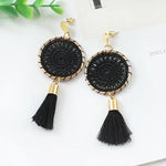 Boucles d'Oreilles Frou-Frou Noire - La Boutique Gitane bijoux accessoires gitan gipsy boheme manouche