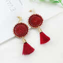 Boucles D'Oreilles Femme En Pétales Rouges - Lot De 5 Paires, Pendentif à Franges Pour Soirée, Rendez-vous, Élégant Et Personnel - 8