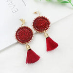 Boucles d'Oreilles Frou-Frou Rouge - La Boutique Gitane bijoux accessoires gitan gipsy boheme manouche