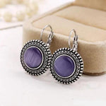 Boucles d'Oreilles Perlées Violette Nuit - La Boutique Gitane bijoux accessoires gitan gipsy boheme manouche
