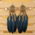 Boucles d'Oreilles Plumio Azure - La Boutique Gitane bijoux accessoires gitan gipsy boheme manouche