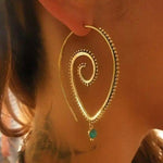 Boucles d'Oreilles Spirales Argentée - La Boutique Gitane bijoux accessoires gitan gipsy boheme manouche