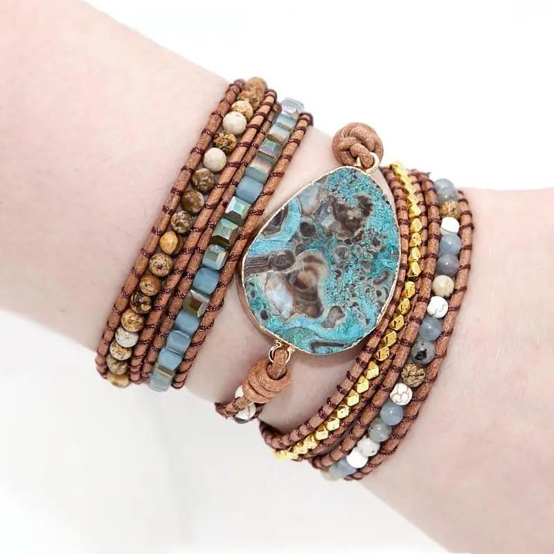 Bracelet Pierre de Lune - La Boutique Gitane bijoux accessoires gitan gipsy boheme manouche